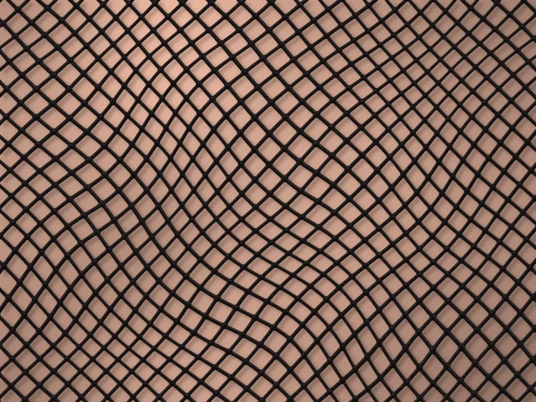 Illustration of black fishnet over skin tone